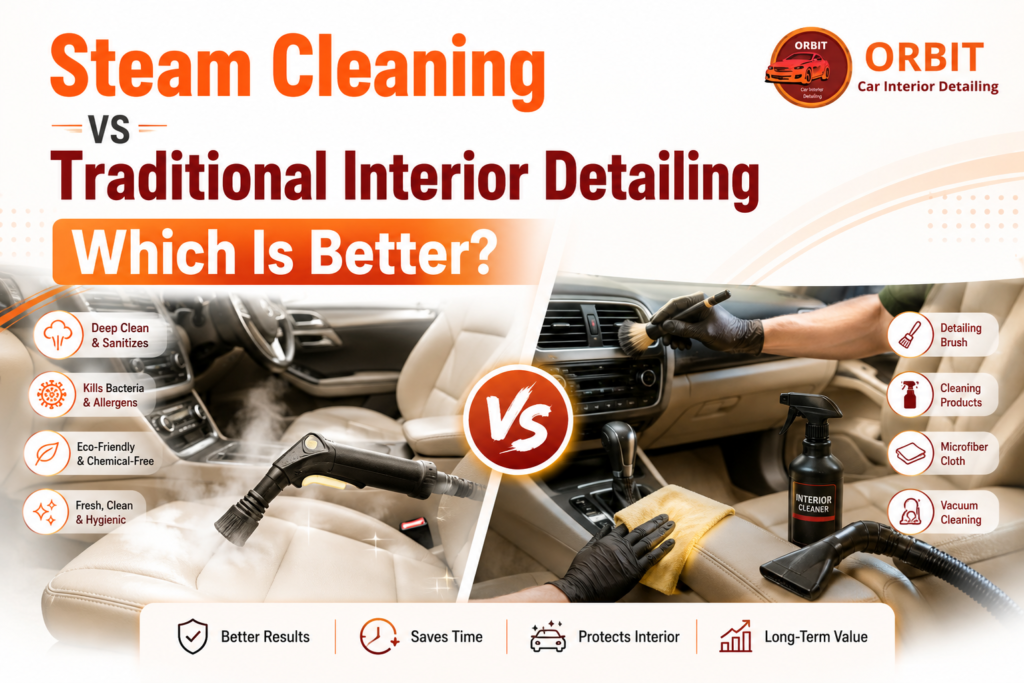 Steam Cleaning vs Traditional Interior Detailing Which Is Better
